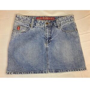 Mudd Denim Mini Skirt Women's Juniors 9 Blue Retro Y2K 100% Cotton